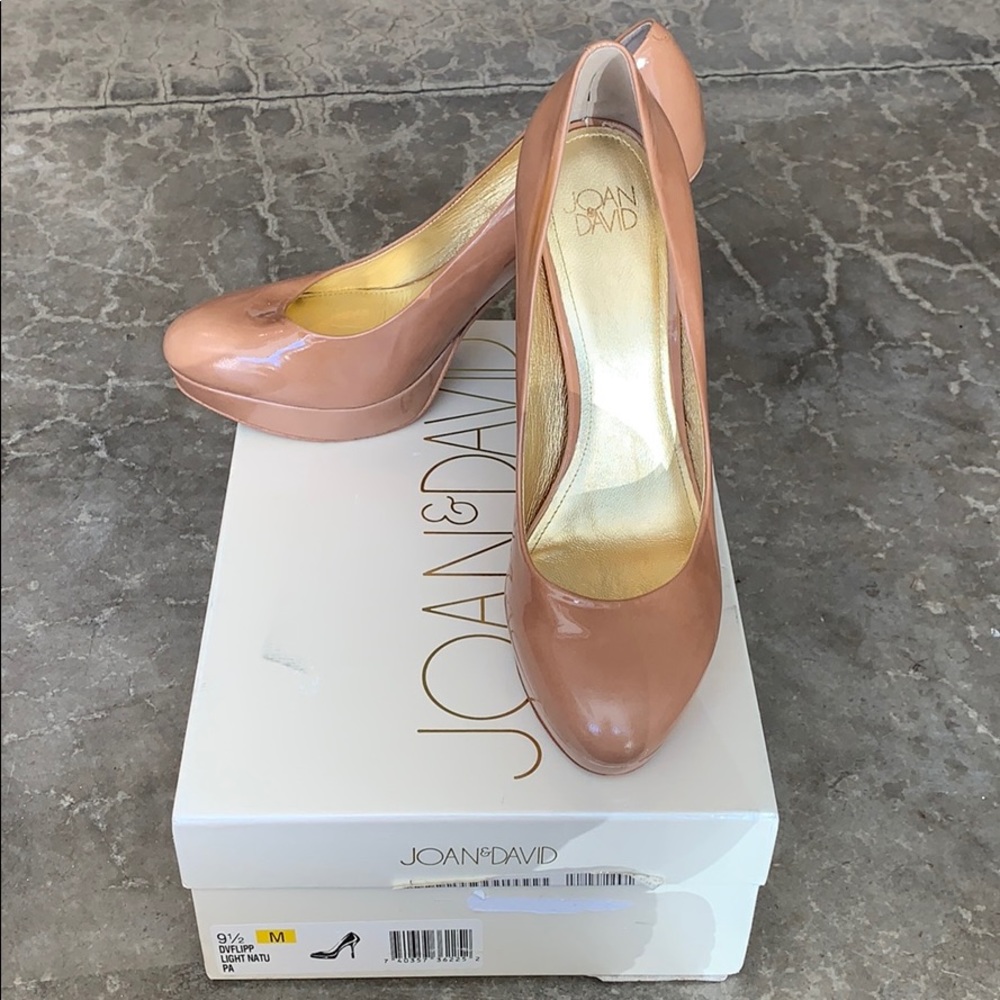 Joan & David patent platform heels